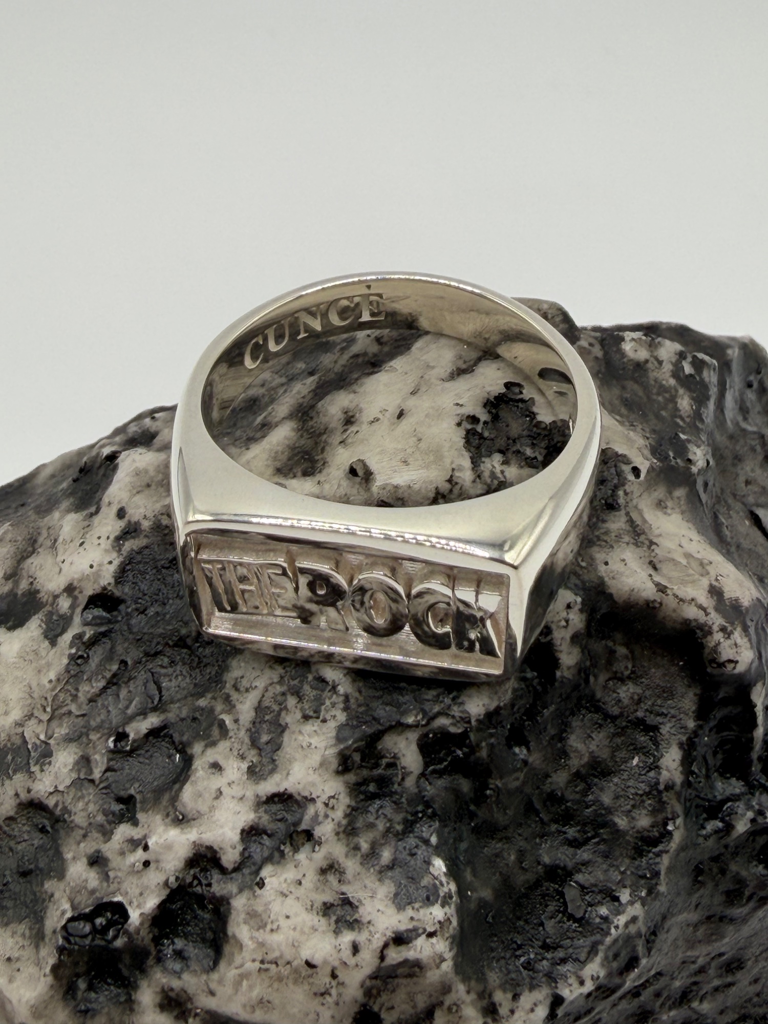 The Rock signet detail